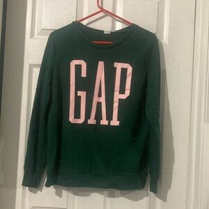 Gap Women’s Green/Pink Logo Sweatshirt Like New Size Small